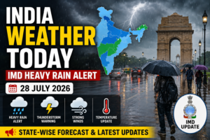 India Weather Today: IMD Heavy Rain Alert (28 July 2026)